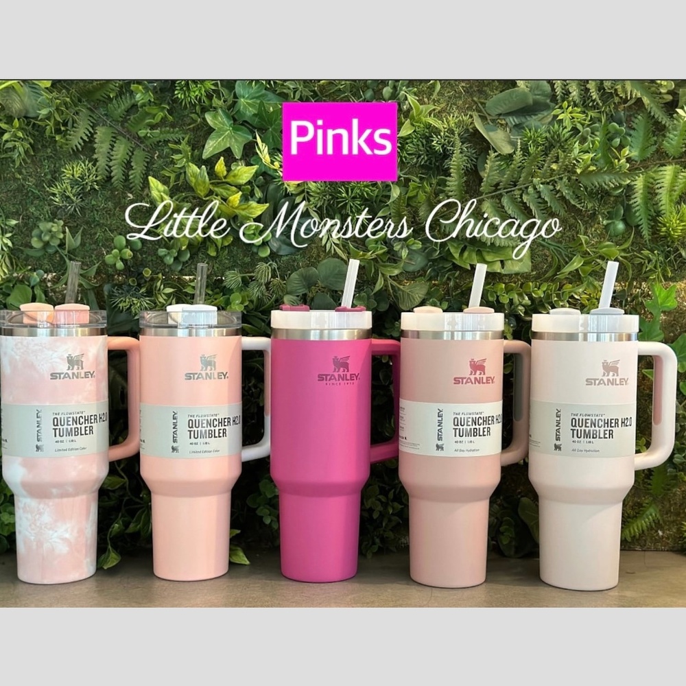 STANLEY 40 oz tumbler PINK travel quencher pink mug